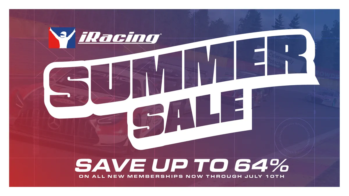 Don’t Miss the iRacing Summer Sale: Save Up to 64% on New Memberships